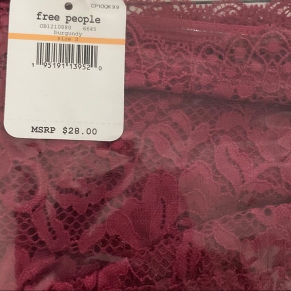 FREE PEOPLE Lacey Looks Bandeau Burgundy OB1210880 - Picture 5 of 8